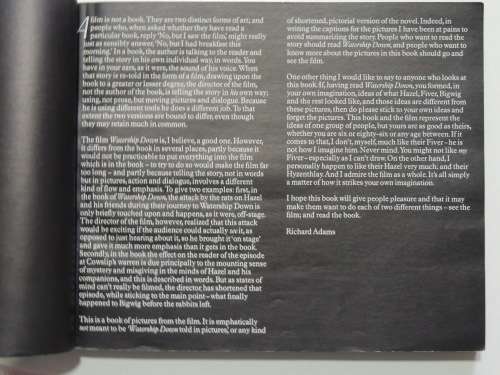 The Watership Down - Film Picture Book With Linking Text by Richard Adams