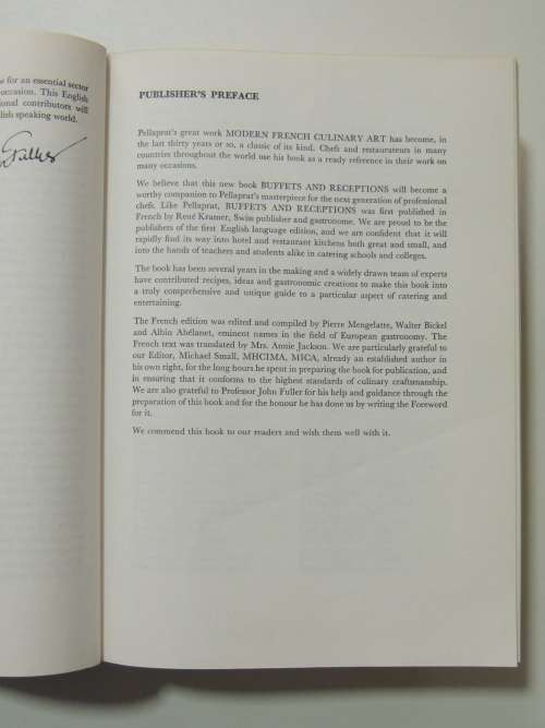 Buffets and Receptions - 1983 4th Ed. - P Mengelatte, W Bickel, A Abelanet