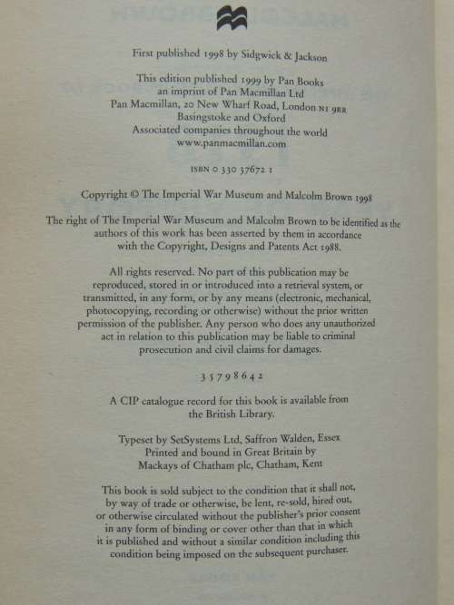 The Imperial War Museum Book Of 1918 Year Of Victory - Malcolm Brown
