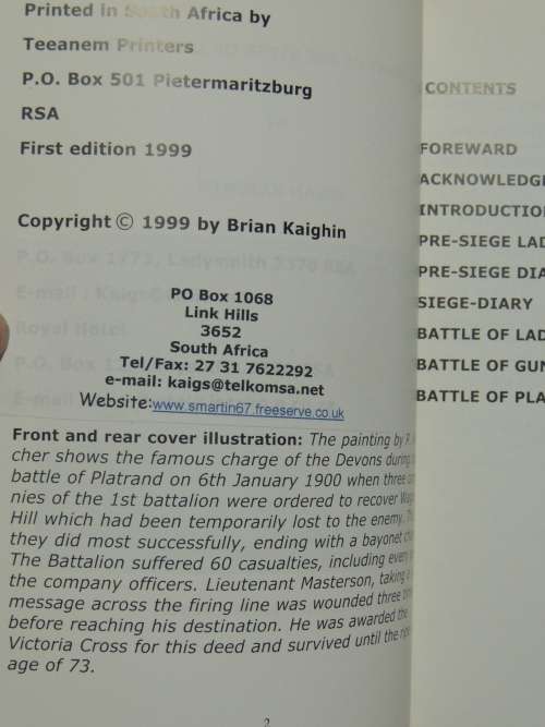 A Diary Of The Siege Of Ladysmith - Brian Kaighin