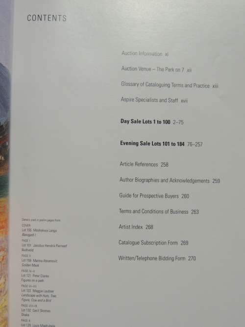 ASPIRE Art Auctions - Winter 17 - Hyde Park, Johannesburg