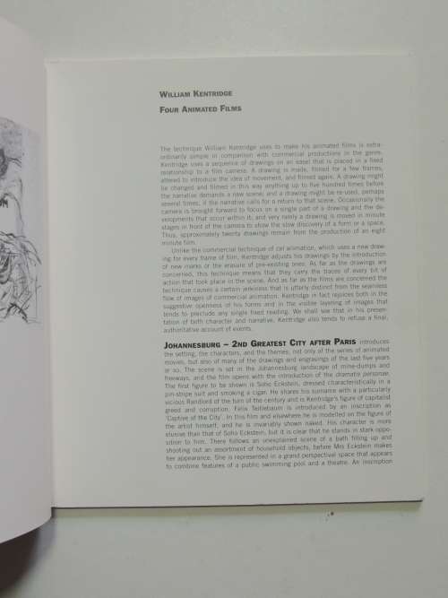 William Kentridge - Drawings for Projection - 1991 - SIGNED - SCARCE - SIGNED