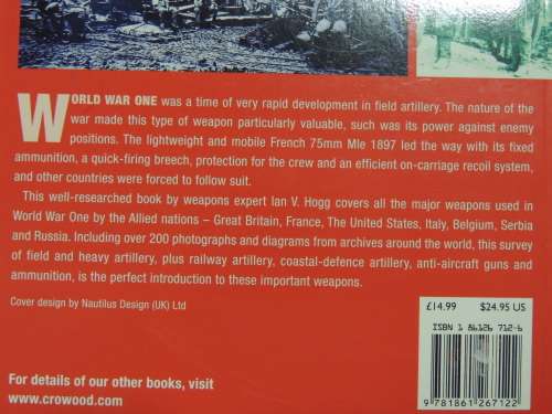 Allied Artillery Of World War One - Ian V. Hogg