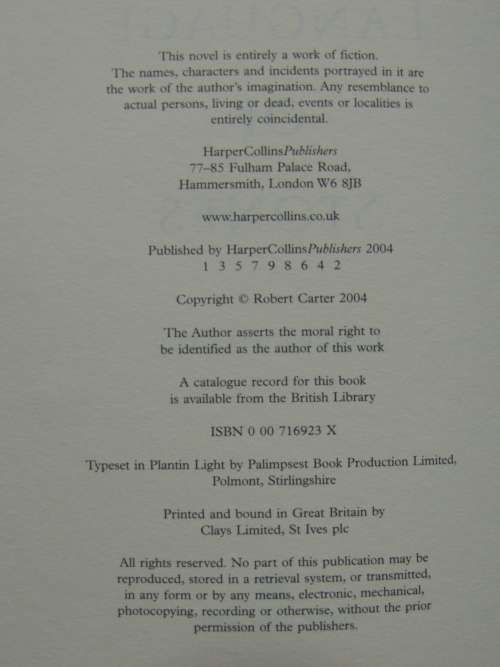 The Language of Stones - Robert Carter - FIRST EDITION