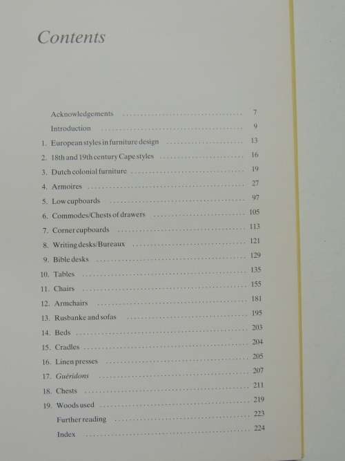 Town Furniture of the Cape- Michael Baraitser, Anton Obholzer