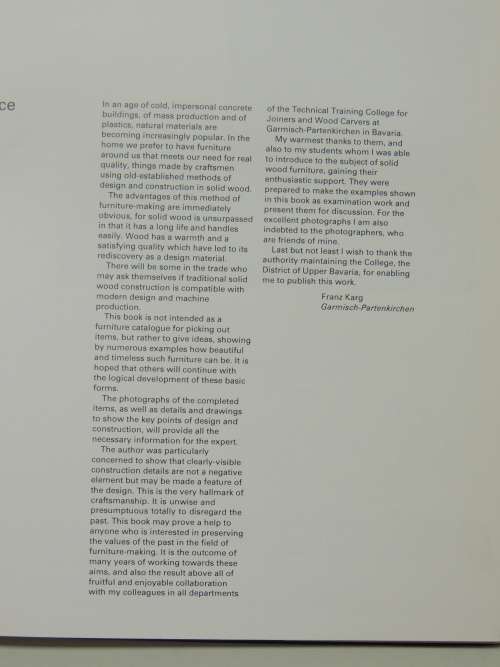 Modern Cabinetmaking in Solid Wood - Franz Karg