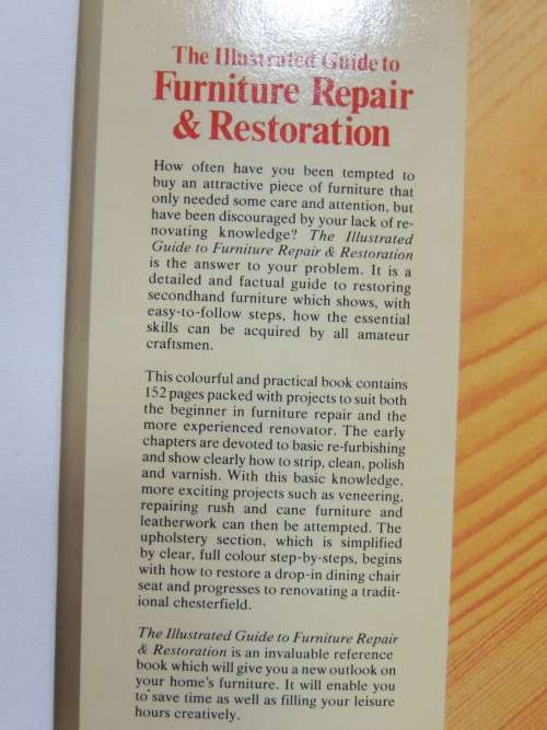 The Illustrated Guide To Furniture Repair & Restoration - ed Kitty Grimes