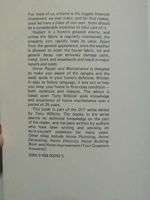 Home Repair and Maintenance - Tony Wilkens
