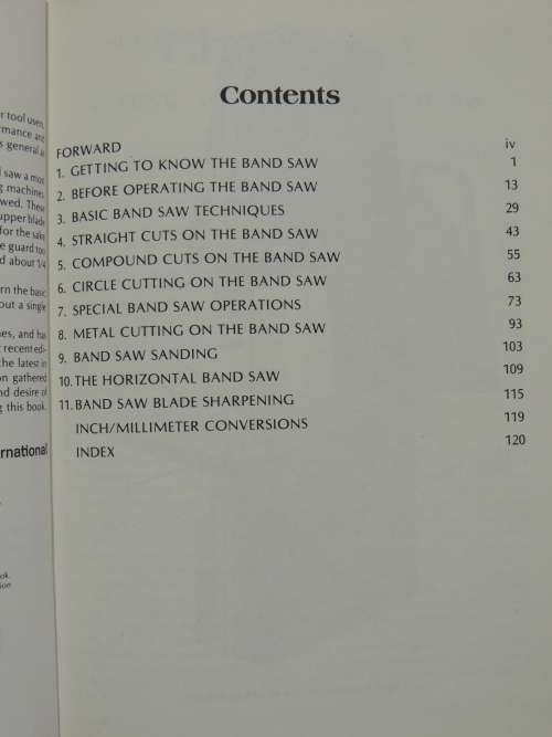 Getting the Most Out of Your Band Saw- Rockwell Publication
