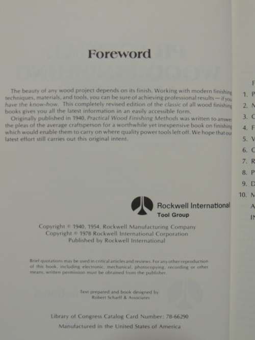 Practical Wood Finishing Methods- Rockwell Publication