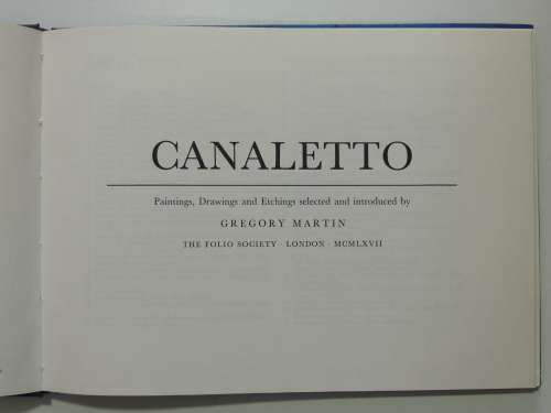 Canaletto - Gregory Martin - Folio Society