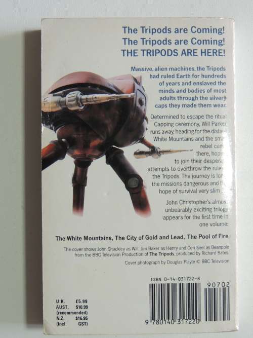 The Tripods Trilogy - White Mountains, City of Gold & Lead, Pool of Fire - John Christopher
