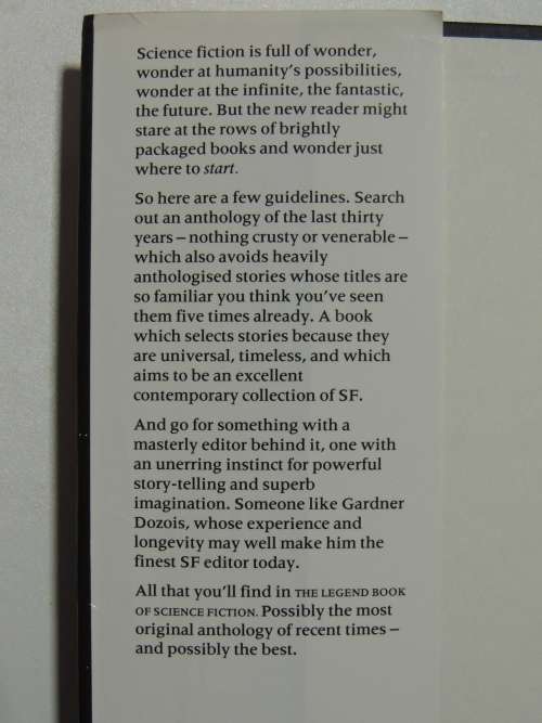 The Legend Book of Science Fiction - First Edition- Ed. Gardner Dozois