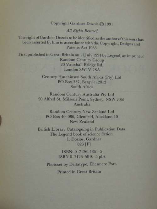 The Legend Book of Science Fiction - First Edition- Ed. Gardner Dozois