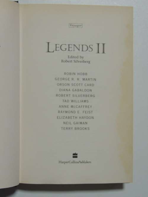 Legends II: Eleven New Works by the Masters of Modern Fantasy - 1st Edition- Ed. Robert Silverberg