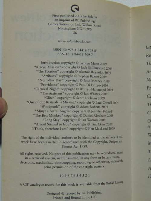 The Solaris book of Science Fiction Volume 3  - Ed George Mann
