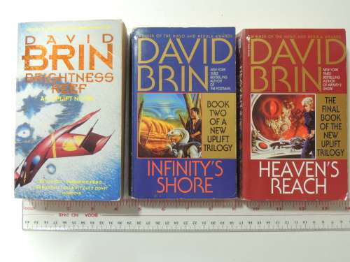 Uplift Series: Brightness Reef, Infinity`s Shore, Heaven`s Reach - 3 Volumes - David Brin