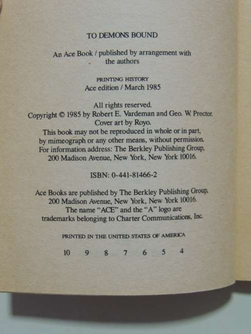 To Demons Bound  -Swords of Raemllyn - Robert E Vardeman, Geo W Proctor