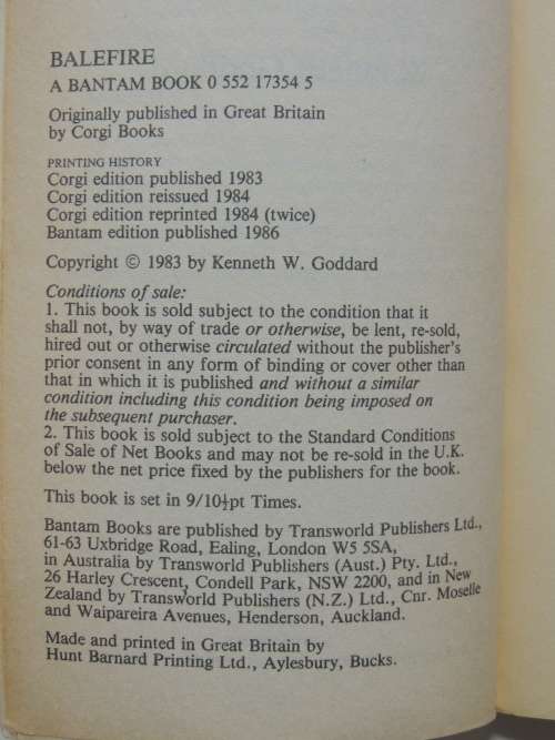 Balefire - Kenneth Goddard