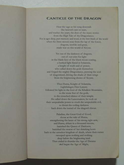Dragonlance Chronicles, Autumn Twilight, Winter Night, Spring Dawning -Margaret Weiss, Tracy Hickman