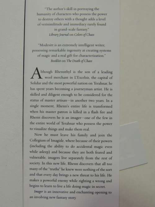Imager - LE Modesitt, Jr         FIRST EDITION 2009 Hard Cover