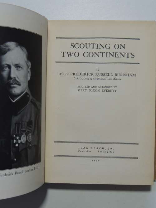 2 Volume Set: Scouting on Two Continents - Signed - FR Burnham - Bundled with The White Men Sang
