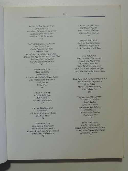 Still Life With Menu Cookbook - 50 New Meatless Menus  - Mollie Katzen