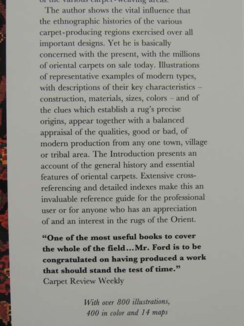Oriental Carpet Design - A Guide to Traditional Motifs, Patterns & Symbols - PRJ Ford - INTERIOR DES