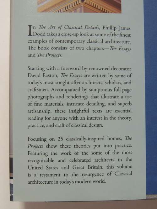 The Art of Classical Details - Theory, Design and Craftmanship - Phillip James Dodd -INTERIOR DESIGN