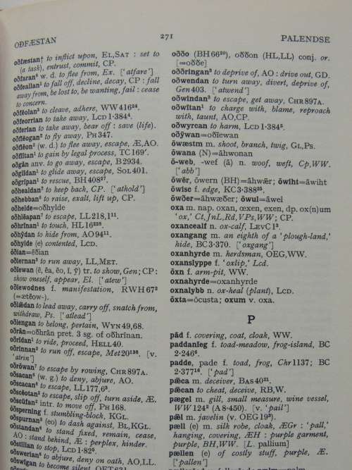 A Concise Anglo-Saxon Dictionary - 4th Edition 1975 - SCARCE
