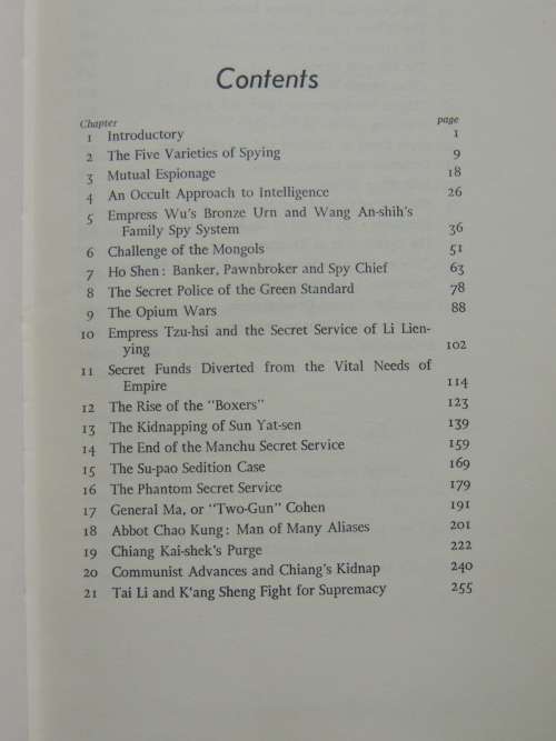 A History of the Chinese Secret Service - Richard Deacon