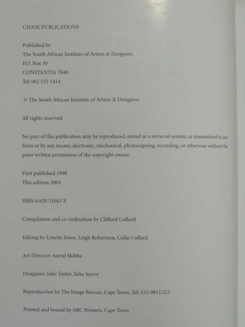 The Collectors Guide to Art and Artists in South Africa - A Visual Journey into ...of 369 Artists