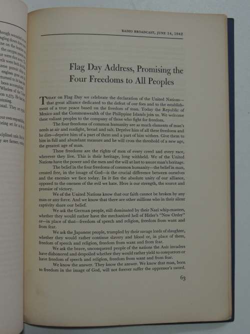 The War Messages Of Franklin D. Roosevelt  December 8, 1941 To October 12, 1942