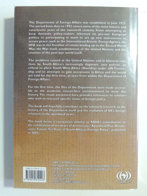 History of the South African Department of Foreign Affairs 1927 - 1993 - Ed. Tom Wheeler