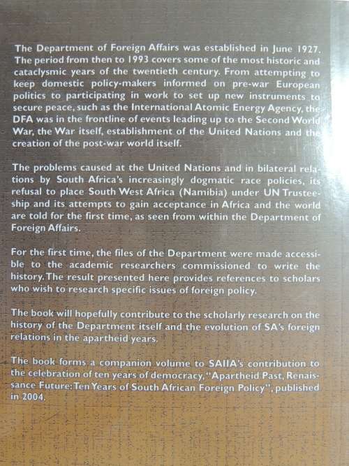 History of the South African Department of Foreign Affairs 1927 - 1993 - Ed. Tom Wheeler