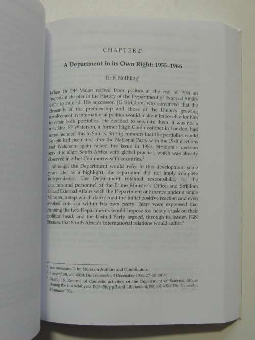 History of the South African Department of Foreign Affairs 1927 - 1993 - Ed. Tom Wheeler