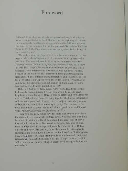 Cape Silver and Silversmiths - Stephen Welz