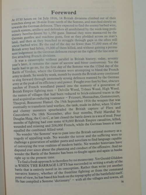 The Battle Of The Somme  A Topographical History - Gerald Gliddon