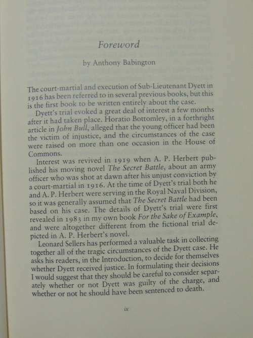 For God`s Sake Shoot Straight- Story Of Court Martial &Execution Of Sub. Lt. Edwin Dyett - L Sellers