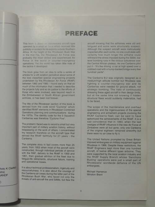 Canberra In Southern African Sevice - Michael Hamence, Winston Brent