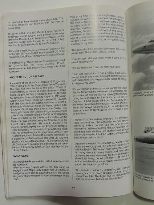 Canberra In Southern African Sevice - Michael Hamence, Winston Brent