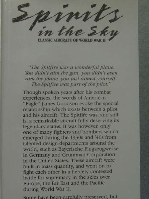 Spirits In The Sky Classic Aircraft Of World War II- Martin Bowman & Patrick Bunce