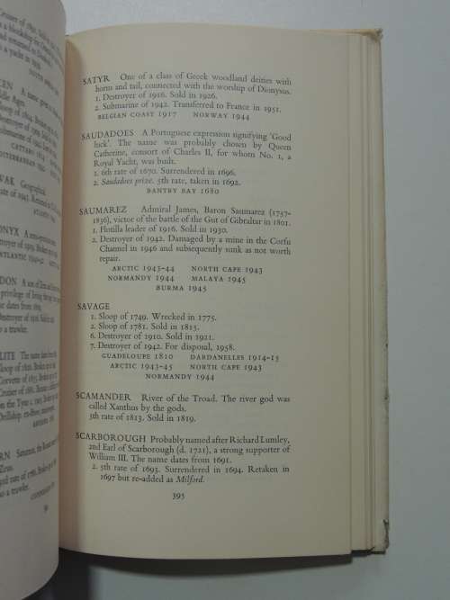 British Warship Names - Capt. T.D. Manning & Cdr. C.F. Walker