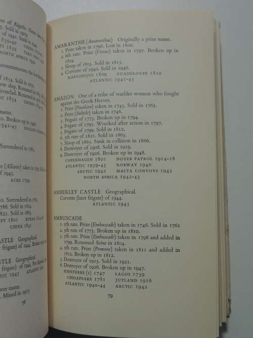 British Warship Names - Capt. T.D. Manning & Cdr. C.F. Walker