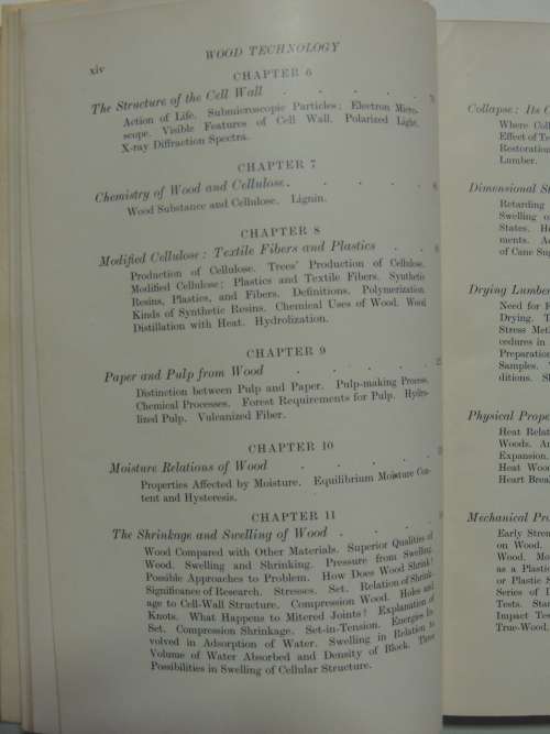 Wood Technology - Constitution, Properties and Uses - 3rd ed. 1951- Harry Donald Tieman