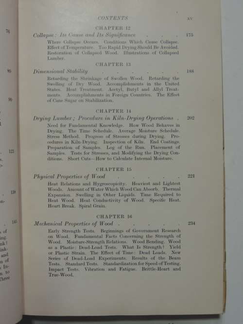 Wood Technology - Constitution, Properties and Uses - 3rd ed. 1951- Harry Donald Tieman