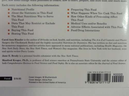 The New Complete Book of Food - A Nutritional, Medical & Culinary Guide - Carol Ann Rinzler