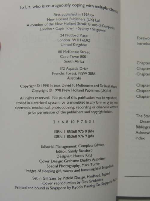 The Dream Oracle - A Unique Guide to Interpreting Message Bearing Dreams David Melbourne, Dr Keith H