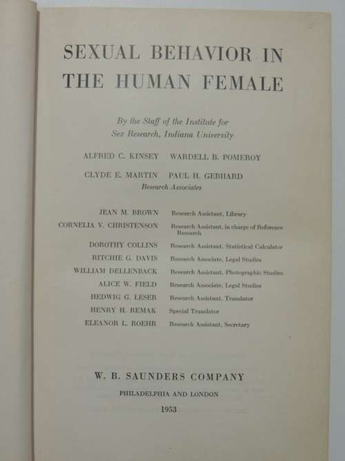 Sexual Behaviour In The Human Female - Alfred C. Kinsey et al