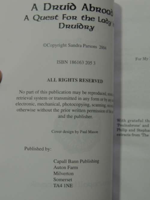 A Druid Abroad - A Quest for the Lady in Druidry - Sandra Parsons
